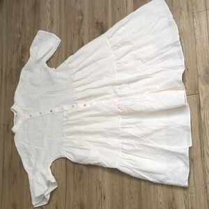 Petal and Pup White Midi Length Dress Linen Size 6